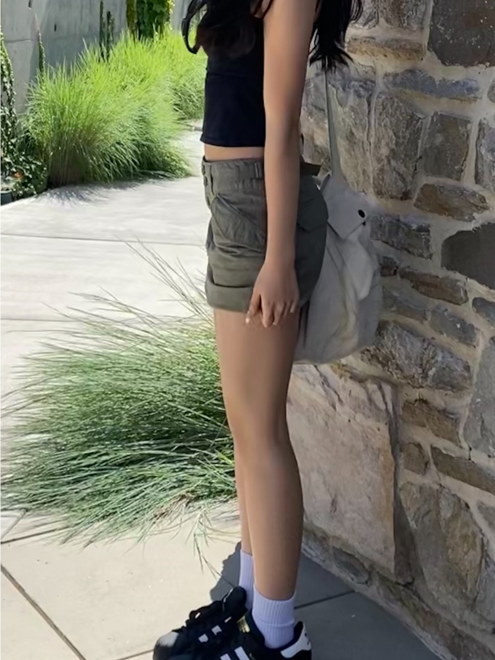 H&M utility cargo mini skirt
